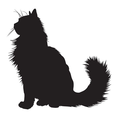 Ragdoll cat silhouette - Ragdoll logo - Cat Clipart illustration in black and white 47821849 ...