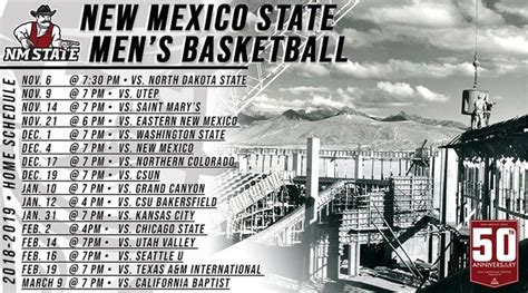 New Mexico State men's basketball releases 2018-19 schedule.