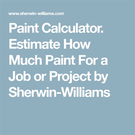 the words paint calculator estmate how much paint for a job or project ...