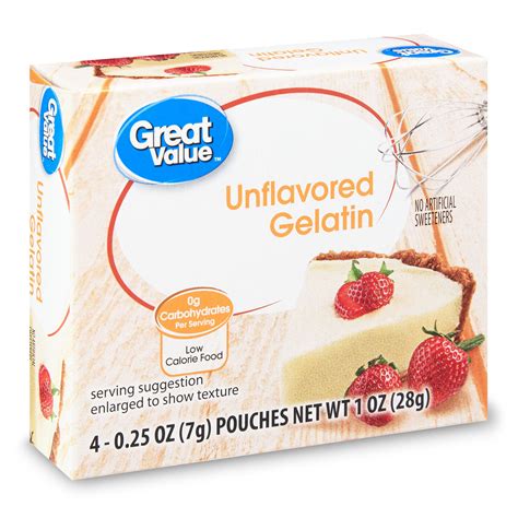 Great Value Unflavored Gelatin, 0.25 Oz, 4 Count – Walmart Inventory Checker – BrickSeek