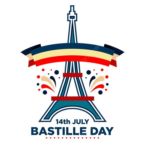 Eiffel Tower Vector Hd PNG Images, Eiffel Tower And Ribbon Bastille Day 14th Of July Premium ...