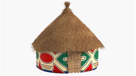 Traditional African Hut with Painting Fur 3D model - TurboSquid 1784450