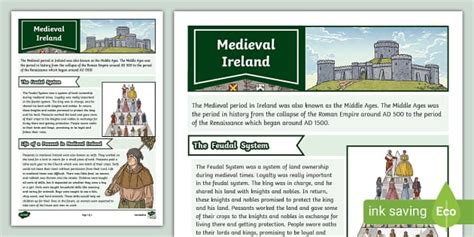 Medieval Ireland Fact File Senior Classes (Teacher-Made)