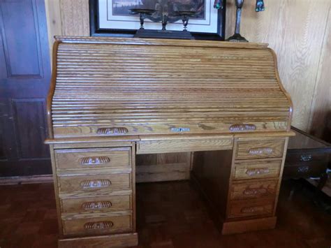 Items similar to White Oak Roll Top Desk by Oak Crest on Etsy