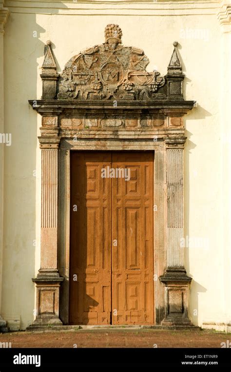 Entrance of se cathedral ; Old Goa ; India Stock Photo - Alamy