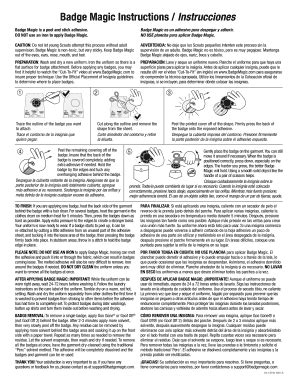 Fillable Online Badge Magic Instructions / Instrucciones Fax Email Print - pdfFiller