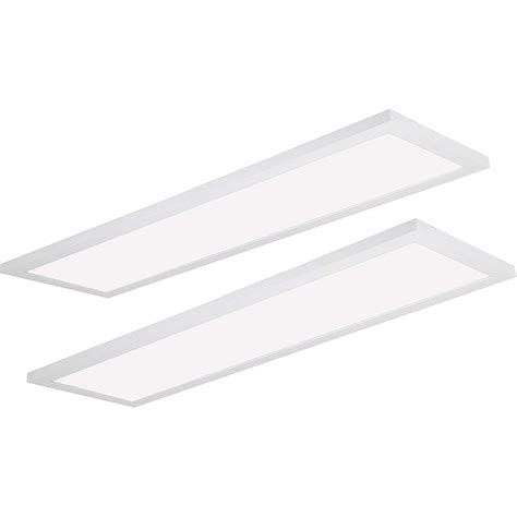 LEONLITE 1x4 ft LED Flush Mount Panel Light, Dimmable Drop Ceiling Light, 40W Flat Surface Mount ...