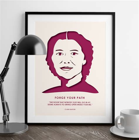 Clara Barton Feminism Quotes Minimalist Poster Home - Etsy