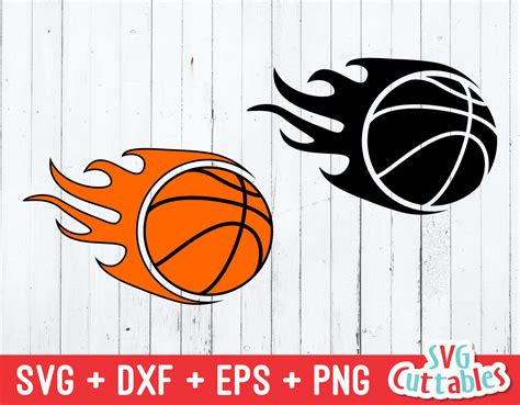 Basketball Flames svg Basketball with flames svg dxf eps | Etsy