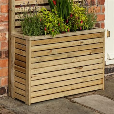 Grato Wooden Planter In Natural Timber | Furniture in Fashion