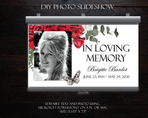 Red Roses Butterfly Memorial Slide Show – Ready Made Microsoft ...