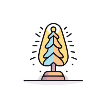 Light Bulb Vector, Christmas Tree Minimalist Graphic Design Element, A ...