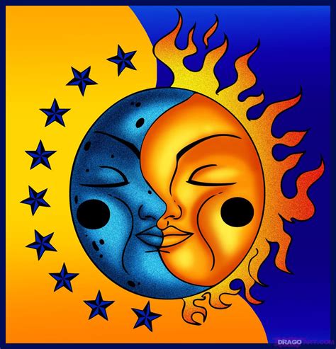 Sun Moon Drawing at GetDrawings | Free download