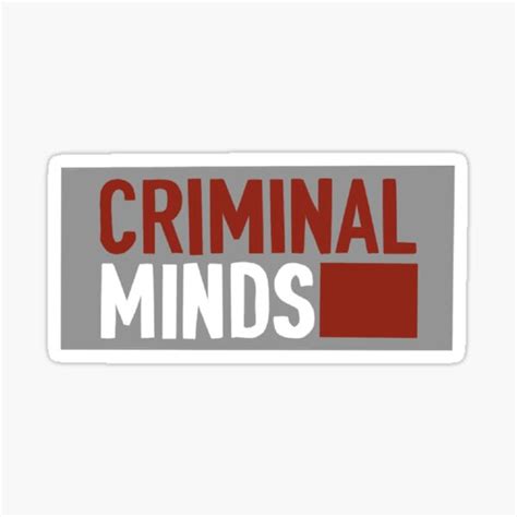 Criminal Minds Logo Stickers | Redbubble