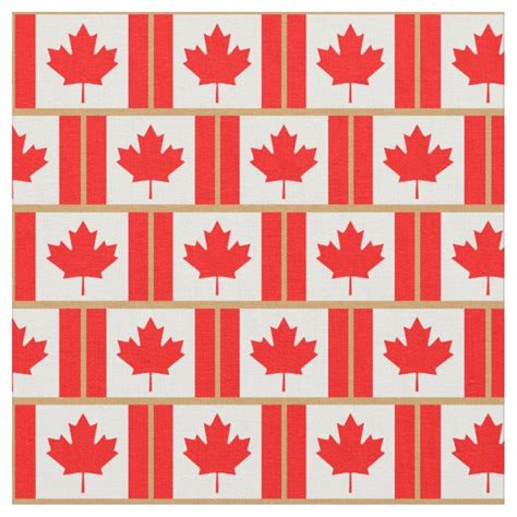 Canada Fabric Canada Flag Fabric Customised Fabric | Zazzle.co.uk