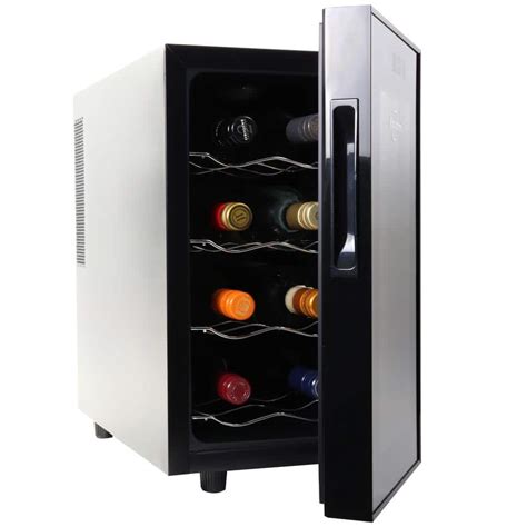 Koolatron 8 Bottle Wine Cooler, Black, 0.8 cu. ft. (23L) Freestanding ...