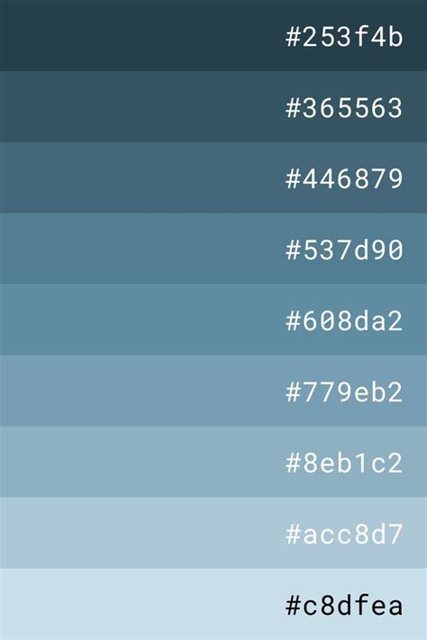 Blue gray color palette | Hex color palette, Color palette design, Color palette