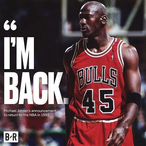 Where did the iconic Michael Jordan quote "I'm back" come from?