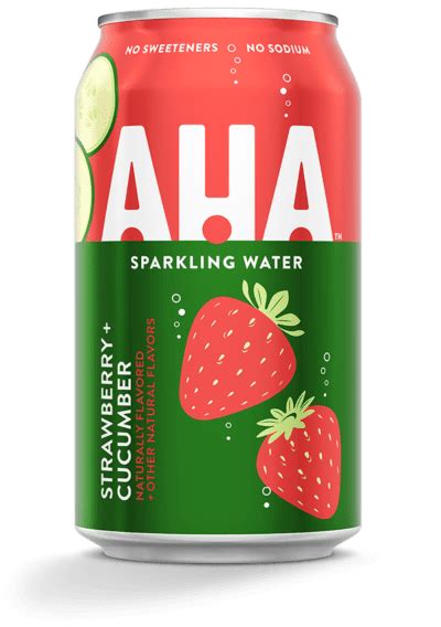 Aha Strawberry + Cucumber Sparkling Water Review | Seltzer Nation