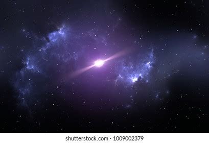 Pulsar Neutron Star Nebula 3d Illustration Stock Illustration ...