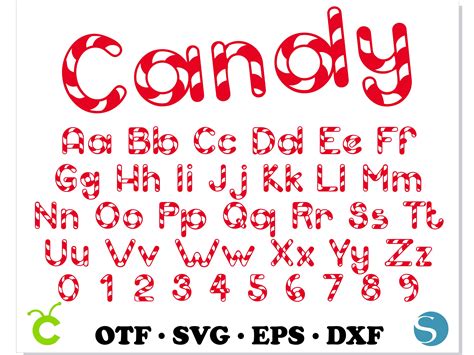 Candy Cane Font SVG Cricut, Candy Font SVG, Candy Cane Font | Inspire Uplift