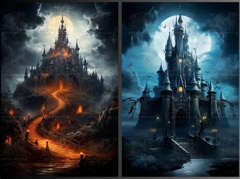 12 Dark Fantasy Castle Backdrops Overlays Overlays for Photoshop Studio Backdrops Digital ...