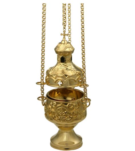 Gold Church Incense Burner With Chains New Censer Vessels - Etsy