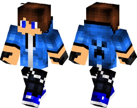 BajanTDM Blue creeper hoodie | Minecraft Skin | Minecraft Hub