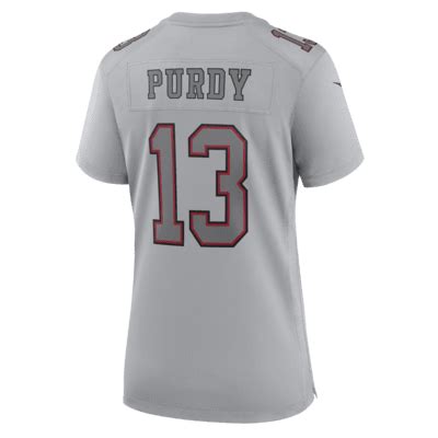 Jersey Atmosphere Game Nike de la NFL para mujer Brock Purdy San ...