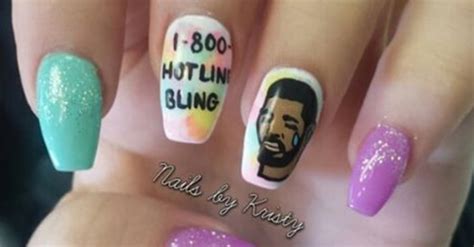 Drake Nail Art | POPSUGAR Beauty