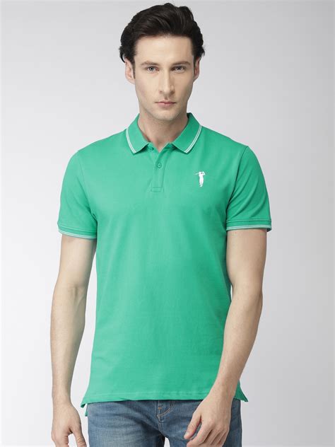 Buy Bossini Men Green Solid Polo Collar T Shirt - Tshirts for Men 8684793 | Myntra