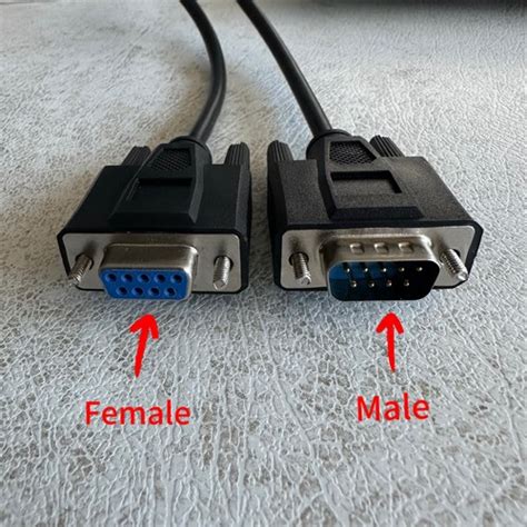 Male - Female DB9 RS232 Serial Port Communication Cable 3meters