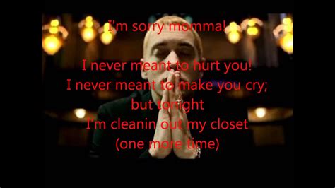 Eminem - Cleaning Out My Closet [Lyrics] - YouTube