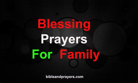 BLESSING PRAYERS FOR FAMILY -Bibleandprayers.com