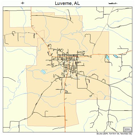 Luverne Alabama Street Map 0144728