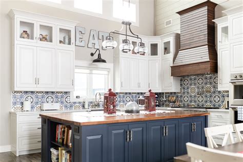 Patterned Lake House Kitchen - Muse Kitchen and Bath