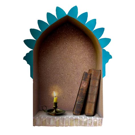 Mud wall with old books and candle 24750349 PNG
