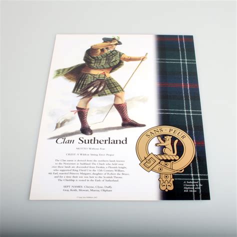 Sutherland Scottish Clan Poster A4