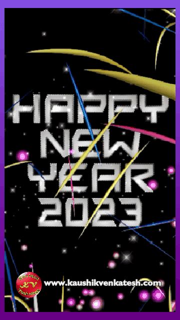 Happy New Year GIF 2023 - Kaushik Venkatesh