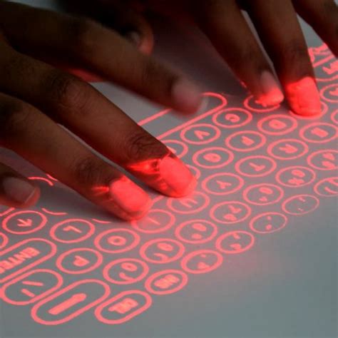 Laser keyboard projector - hologram virtual keyboard projector with bluetooth for smartphone ...