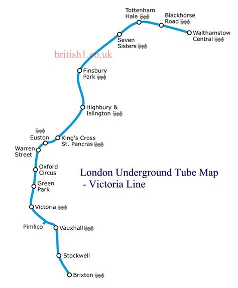 London Underground Tube Map - Victoria Line Map