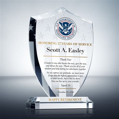 Law Enforcement Retirement Plaque Wordings (#652-4) | Wording Ideas ...