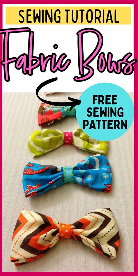 Bow Sewing Pattern Free, Fabric Bow DIY - Sew Crafty Me in 2021 | Sewing patterns free, Easy ...