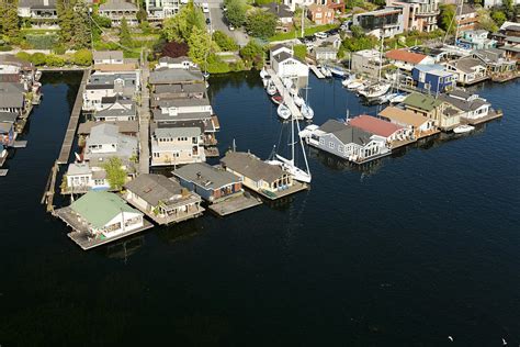 Portage Bay And Houseboats, Seattle Photograph by Andrew Buchanan/SLP ...