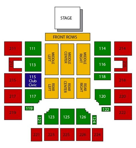 Seating Charts / Wicomico Youth & Civic Center Salisbury, MD