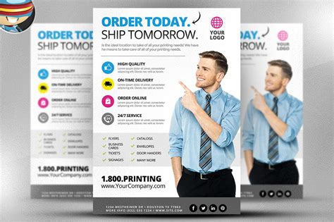 Printing Services Flyer Template 2 ~ Flyer Templates ~ Creative Market