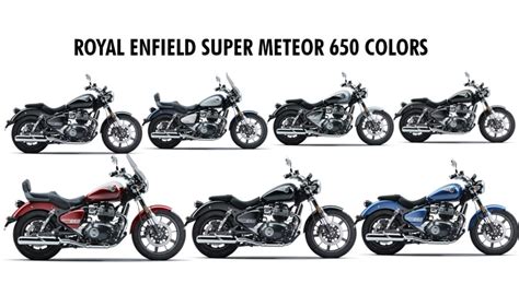 2023 Royal Enfield Super Meteor 650 Colors - Black, Blue, Green - GaadiKey