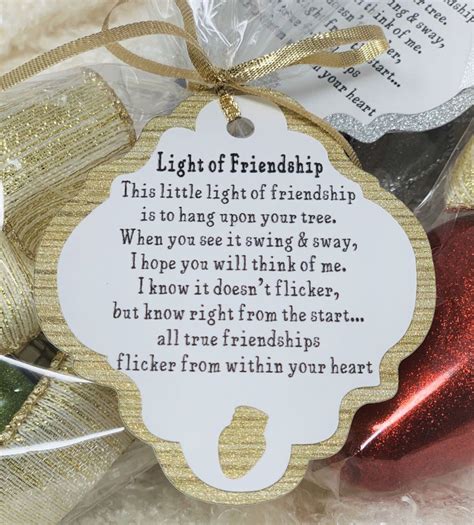 Friendship Bulb Gift for Friend and Poem Light of a True | Etsy