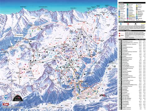 BERGFEX: Piste map Silvretta Arena Samnaun / Ischgl - Panoramic map Silvretta Arena Samnaun ...