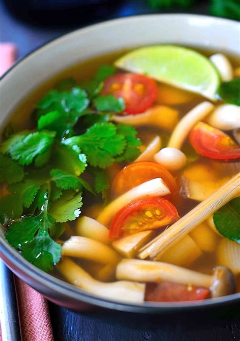 Vegetarian Tom Yum Soup | Cilantro and Citronella